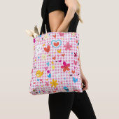 Spaß-Cartoon-Musterrosa Tasche (Von Nahem)