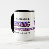 Spaß Cartoon Stil Personalisiert Englisch Lehrer T Tasse (Vorderseite Links)