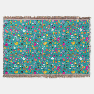 Spaß-Cartoonmuster aquamarin Decke