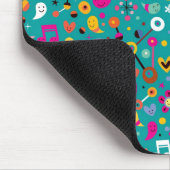 Spaß-Cartoonmuster aquamarin Mousepad (Ecke)