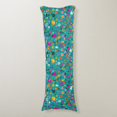 Spaß-Cartoonmuster aquamarin Seitenschläferkissen (Vorderseite Vertikal)