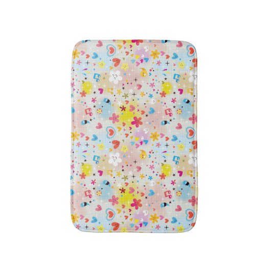 Spaß-Cartoonmuster Badematte (Vorderseite Vertikal)