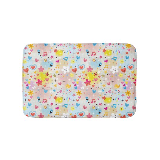 Spaß-Cartoonmuster Badematte (Vorderseite)