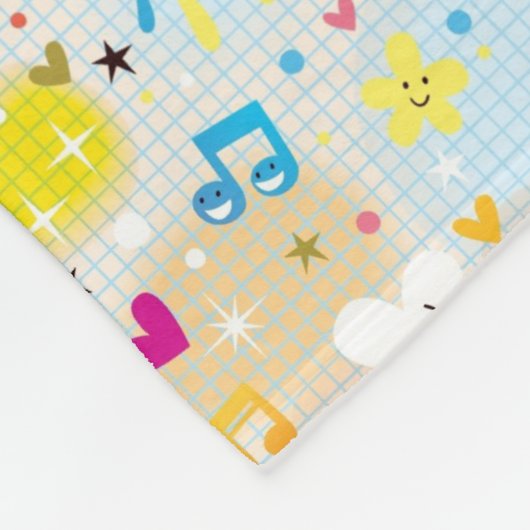 Spaß-Cartoonmuster Fleecedecke (Ecke)