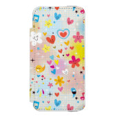 Spaß-Cartoonmuster Incipio iPhone Geldbeutel-Hülle (Folio Vorderseite)