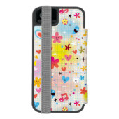 Spaß-Cartoonmuster Incipio iPhone Geldbeutel-Hülle (Folio Rückseite)