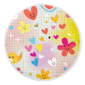 Spaß-Cartoonmuster Keramikknauf (Vorderseite)