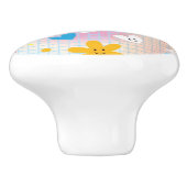 Spaß-Cartoonmuster Keramikknauf (Seitenansicht)