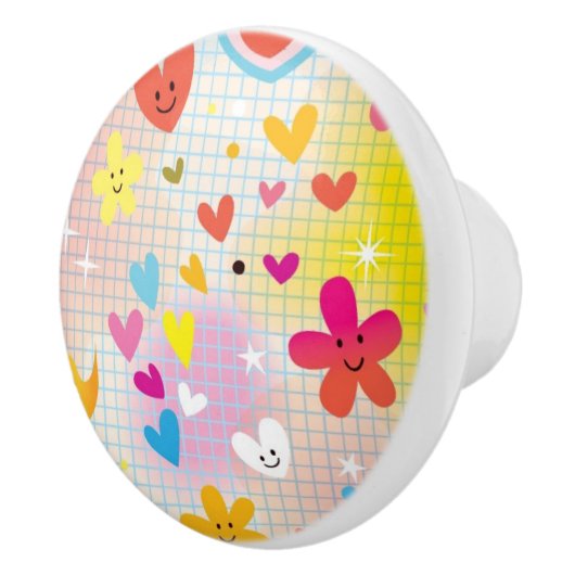 Spaß-Cartoonmuster Keramikknauf (Rechts)