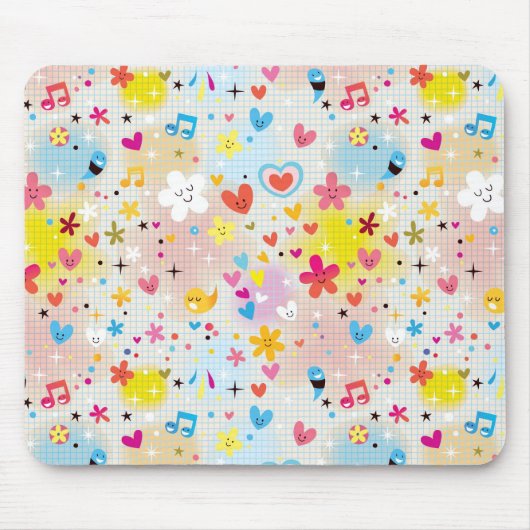 Spaß-Cartoonmuster Mousepad (Vorne)