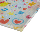 Spaß-Cartoonmuster Schneidebrett (Ecke)