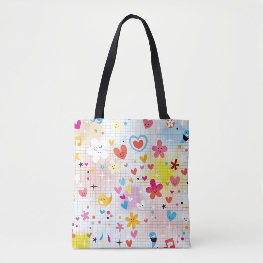 Spaß-Cartoonmuster Tasche (Vorderseite)