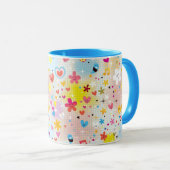 Spaß-Cartoonmuster Tasse (VorderseiteRechts)