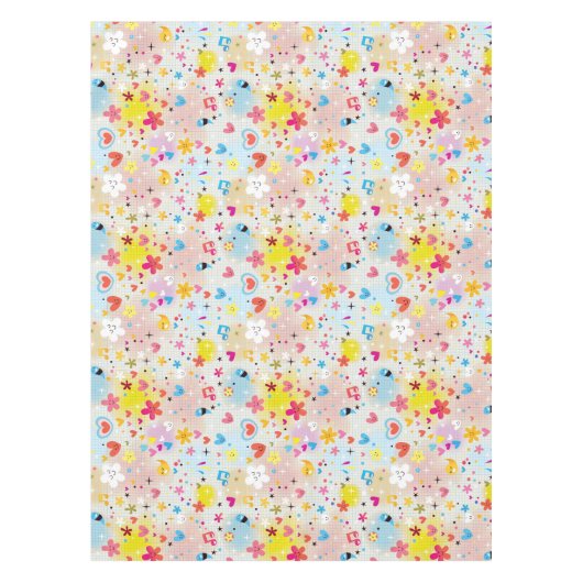 Spaß-Cartoonmuster Tischdecke (Vorderseite)