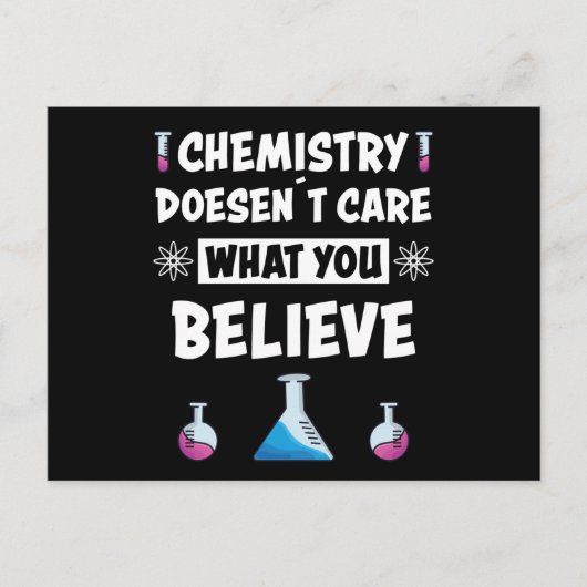 Spaß Chemie Lustiger Spruch Chemiker Beruf Geschen Postkarte (Vorderseite)