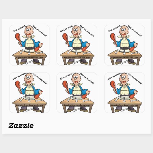 Spaß Christlich Quadratischer Aufkleber (Blatt)