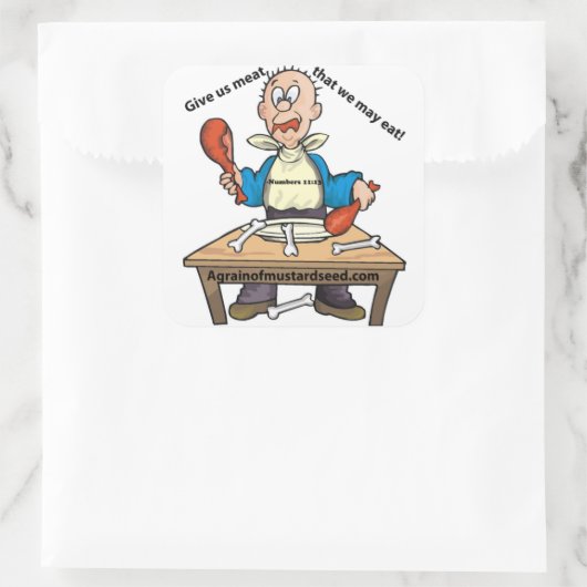 Spaß Christlich Quadratischer Aufkleber (Tasche)