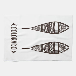 Spaß, Coloradosnowshoe-Illustrations-Kunst-Produkt Geschirrtuch