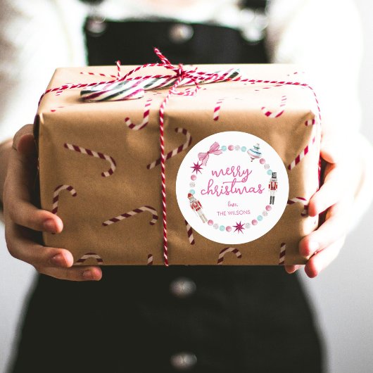 Spaß Colorful Nutcracker Weihnachten Runder Aufkleber