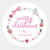 Spaß Colorful Nutcracker Weihnachten Runder Aufkleber (Vorderseite)