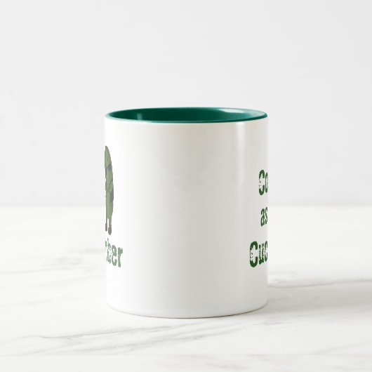 Spaß Cool als Gurken Zweifarbige Tasse (Mittel)