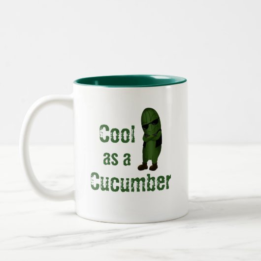 Spaß Cool als Gurken Zweifarbige Tasse (Links)