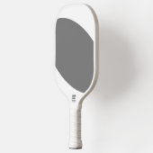 Spaß Cool-Chic Moderne Graue, helle, weiße Kurven Pickleball Schläger (Links)