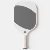 Spaß Cool-Chic Moderne Graue, helle, weiße Kurven Pickleball Schläger (Rückseite)