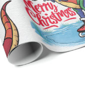 Spaß Cool T-rex Dinosaur Skaten Weihnachten Abstra Geschenkpapier (Rolleneckpunkt)