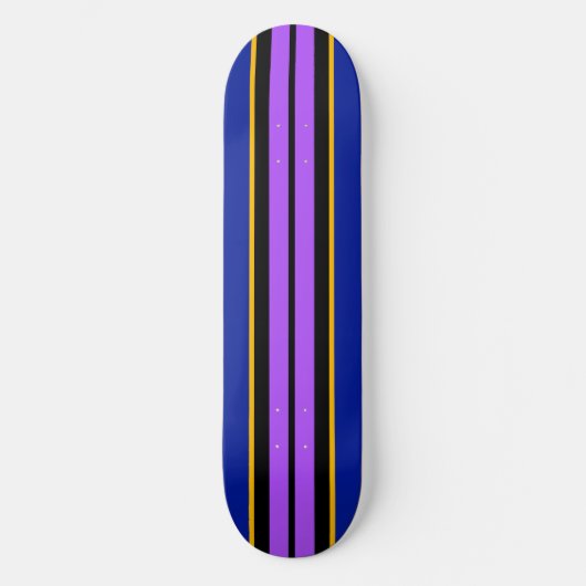 Spaß Coole Farbenfrohe Lila Royal Blue Racing Stre Skateboard (Vorderseite)