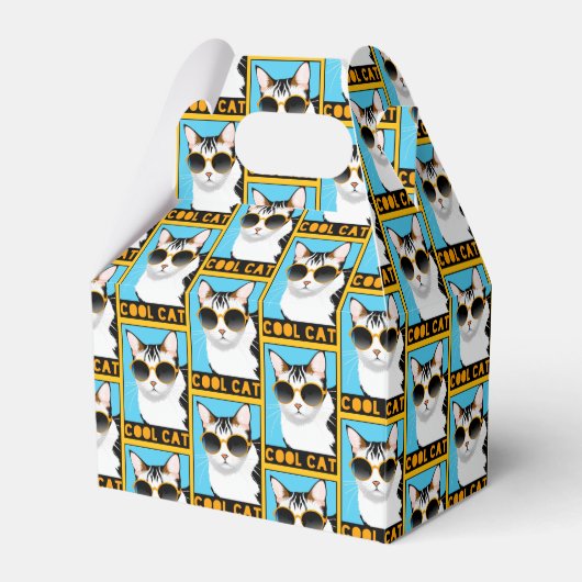 Spaß Coole Katze Geschenkschachtel (Vorderseite)