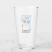 Spaß Coole Katze Glas (Rückseite)