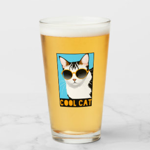 Spaß Coole Katze Glas