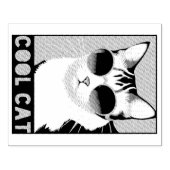 Spaß Coole Katze Gummistempel (Prägung)