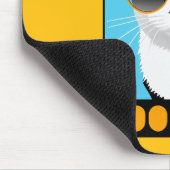 Spaß Coole Katze Mousepad (Ecke)