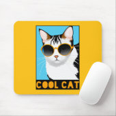 Spaß Coole Katze Mousepad (Mit Mouse)