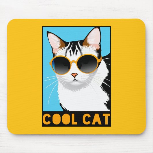 Spaß Coole Katze Mousepad (Vorne)
