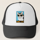 Spaß Coole Katze Truckerkappe (Vorderseite)