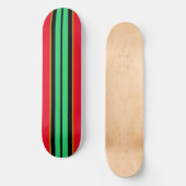 Spaß Coole Minze Grün rote Streifen Skateboard (Vorderseite)