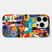 Spaß Cooler farbiger Cartoon Doodle Personalisiert Case-Mate iPhone Hülle (Rückseite (Horizontal))