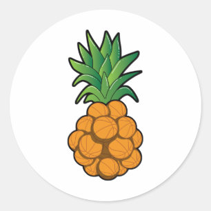 Spaß Cooles Ananas Design - Grafik - C Runder Aufkleber