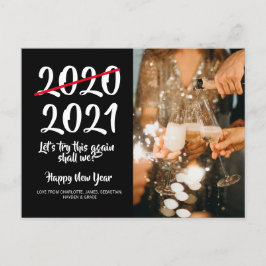 Spaß Corona Virus 2020 2021 Neujahr Feiertagspostkarte