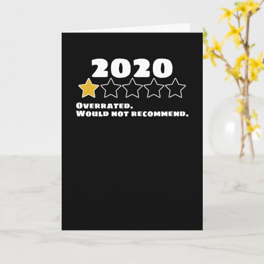 Spaß Corona Virus 2020 überbewertet Karte (Gelbe Blume)