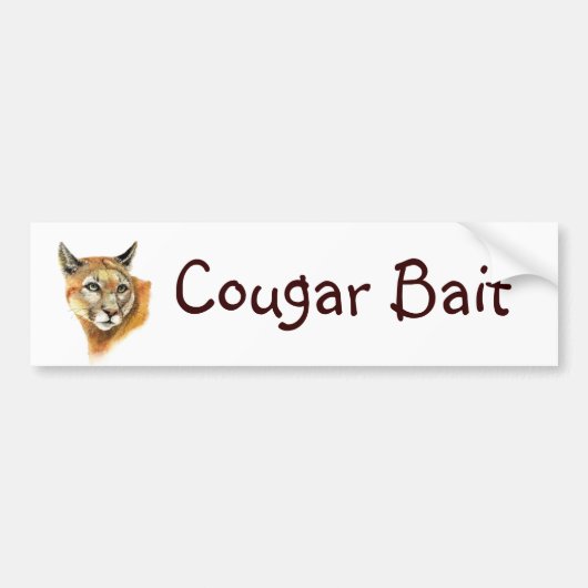 Spaß "Cougar Bait" mit Wasserfarbe Tier Autoaufkleber (Vorne)