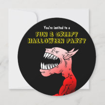 Spaß & Creepy Halloween-Party Einladung