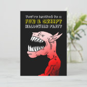 Spaß & Creepy Halloween-Party Einladung (Stehend Vorderseite)