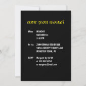 Spaß & Creepy Halloween-Party Einladung (Rückseite)