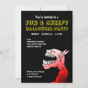Spaß & Creepy Halloween-Party Einladung
