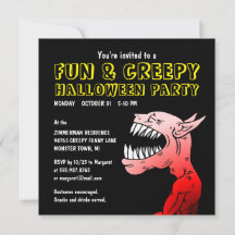 Spaß & Creepy Halloween-Party Einladung