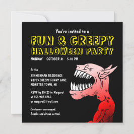 Spaß & Creepy Halloween-Party Einladung